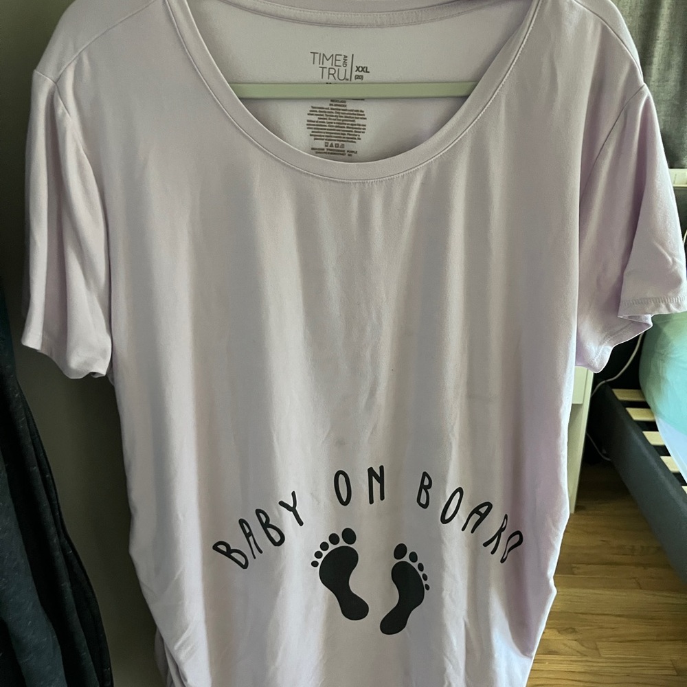 Time and Tru Maternity Top in Light Purple